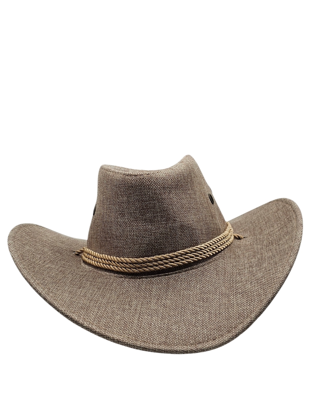 Unisex Western Sunshade Beach Linen Straw Cowboy Hat